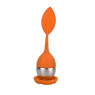 RuiChy Stainless Steel Tea Infuser Strainer with Silicone Leaf Lid N5