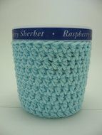 Handmade Crochet Robins Egg Blue Ice Cream Pint Cozy