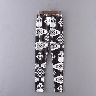 PHOTNO Casual Women Lady Skinny Geometric Print Stretchy Jegging Pants Slim Leggings N73