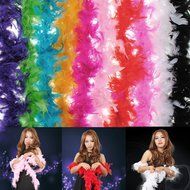 Pink Lizard Costume Fluffy Feather Boa Hen Night Party Wedding Dress Up Scarf N2