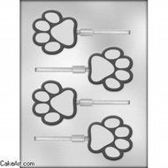 Cake Art - 2.5" Paw Print Lolly Mold (4)
