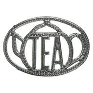G&amp;H Tea Services The Oxford 'Tea' Word Trivet N3
