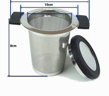 The Tea Makers of London Stainless Steel Tea Strainer With Anti Slip Handles - 0.5Mm Micro Filter - Black N5