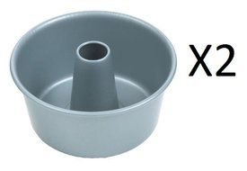 Fox Run Nonstick 4" Mini Angel Food Bundt Cake Pan Deluxe Baking (2-Pack)