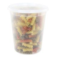 Freshware 24-Pack 32 oz Plastic Food Storage Containers with Airtight Lids - Restaurant Deli Cups, Foodsavers,... N6