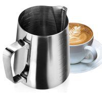 My Pitcher Measuring | Professional 18/8 Stainless Steel Measuring Cup Milk Frothing Pitcher with Measurement... N4