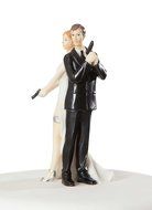 Super Sexy Spy Wedding Bride and Groom Cake Topper Figurine N2