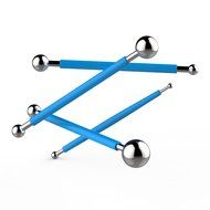 BUTEFO 4pcs Metal Ball Fondant Cake Decorating Sculpting Tools Sugar Craft Gumpaste Flower Modelling Mold Stainless... N4