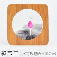 CCWY Saucer tea coasters hand-painted Chinoiserie ceramic tea accessories bamboo creative coasters Kung Fu Tea... N5