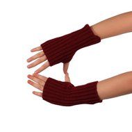 Morecome Fashion Women Girl Knitted Fringe Warm Gloves (Red) N3