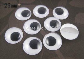 5/7/8/10/12/15/20/25/30/40mm Plastic Wiggly Googly Eyes for Toy Accessory (With Self-adhesive) (6pcs 40mm) N7