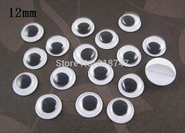5/7/8/10/12/15/20/25/30/40mm Plastic Wiggly Googly Eyes for Toy Accessory (With Self-adhesive) (6pcs 40mm) N8
