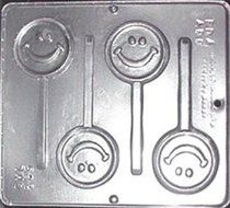 Smile Smiley Face Lollipop Chocolate Candy Mold 249