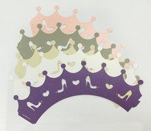 HUAL Cupcake Wrappers 50 Filigree Artistic Bake Cake Paper Cups High-heeled Shoes Lace Laser Cut Liner Baking... N8
