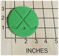 Hockey Sticks Silhouette Fondant Cookie Cutter and Stamp #1307 N2