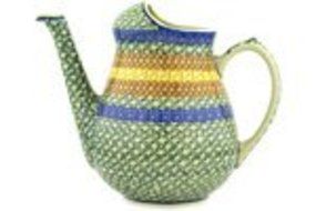 Polish Pottery Pitcher 71 oz Mediterranean Sea N4