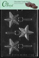 Cybrtrayd M157 Star Lolly Chocolate Candy Mold with Exclusive Cybrtrayd Copyrighted Chocolate Molding Instructions