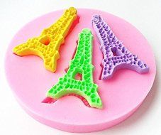 Eiffel Tower Paris 3 Cavity Silicone Mold for Fondant, Gum Paste, Chocolate , Crafts