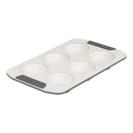 Viking Culinary Ceramic Non-Stick Bakeware Muffin Pan, 12 Cup, Cream/Gray