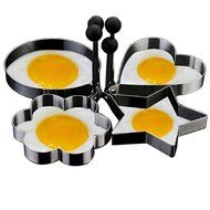 Tonsee 4pcs Thick Stainless Steel Omelette Fry Egg Ring Pancake Poach Mold Kitchen Cooking Tool