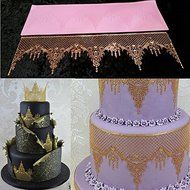 Anyana Wedding Decoration 360133mm Fondant Silicone Mold Cake Molds Lace Mat Cooking Tools Kitchen Accessories... N3