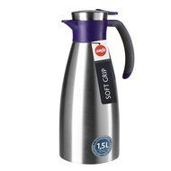 Emsa 18/10 Stainless Steel Soft Grip Carafe, 34-Ounce, Black N34