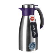 Emsa 18/10 Stainless Steel Soft Grip Carafe, 34-Ounce, Black N37