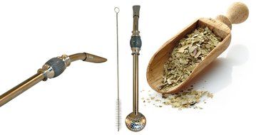 Easy Clean Yerba Mate Bombilla for Gourd Drinking Straw with Cleaning Brush and Removable Filter Head N16