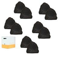 Acoustic Audio G6RS Grey 3000 Watts Outdoor Weatherproof 6.5" Rock Speakers 5 Pair Pack with Wire G6RS-5PRW