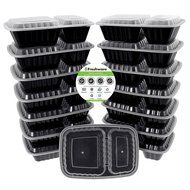 Freshware 20-Pack 7-Inch Round Bento Lunch Boxes with Lids - Stackable, Reusable, Microwave, Dishwasher &amp; Freezer... N19