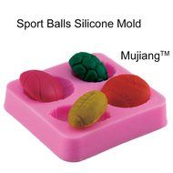 Soccer Basketball Football &amp;Tennis Ball Cake Mold Chocolate Mould Fondant Cake Tool Cake Sugar Craft Mold Cake...