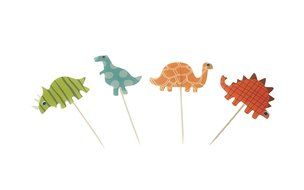 Bilipala 24pcs Dinosaur Cupcake Toppers Picks, Puffy Picks, Cake Decoration N2
