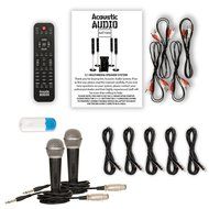Acoustic Audio AAT1000 Tower 5.1 Speaker System with USB Bluetooth 2 Mics and 5 Extension Cables