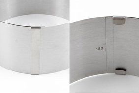 6-12&quot; / 160-300 mm Circle Retractable Adjustable Mousse Ring Cake Pan Ring S/S N5
