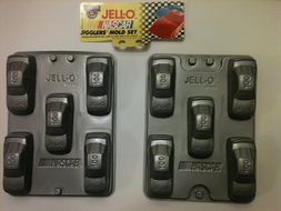 Jell-o Brand Jigglers Nascar Mold Set Plastic (2 pc) N2