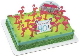 Flamingos DecoSet Cake Decoration