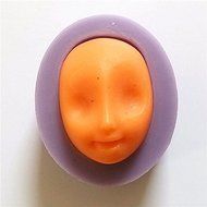 Bluelover 3D Baby Head Silicone Mold Girl Face Fondant Cake Mold N2