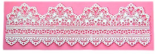 Lesirit Flower Pattern Silicone Fondant Mat Cake Lace Embossed Cake Mold Mould (A) N10