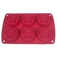 Webake 6-Cavity Rose Shape Silicone Cake Mold, Soap Mold, Bundt Cake Mold (Purple, 1pcs) N4