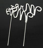 YUETON Crystal Rhinestone Cake Topper Wedding Monogram Mr &amp; Mrs Cake Decoration N3