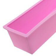 Tairacy Rectangle Loaf Soap Mold Handmade Silicone DIY Cake Baking Toast Cold Processing Tools (Pink) N3