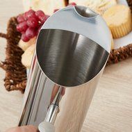 Stainless Steel Water Pitcher with Ice Guard, Straight Pot Frozen/Unboiled Water/Juice/Beer/Coffee Bottles Water... N11