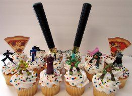 Teenage Mutant Ninja Turtles 15 Piece Birthday Cupcake Topper Set Featuring 2&quot; to 3&quot; Cupcake Toppers of Sensei... N3