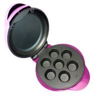 LavoHome 7 Mini Cupcake Maker Smart Electric Non Stick Surface - Make 7 Professional Mini Cupcakes N4
