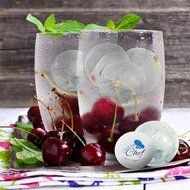 Silicone Ice Ball Maker Mold Flexible Ice Tray Makes 4 Round 4X4.5 CM Ice Cube Balls by Chuzy Chef&reg; N6