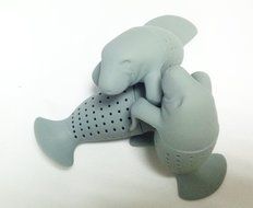 Silicone Manatee Diffuser Infuser Loose Tea Leaf Strainer Herbal Spice Filter N4