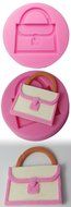 FOUR-C Gum Paste Moulds Lady Handbag Cupcake Decorating Molds Color Pink N2