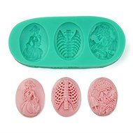 Bluelover Halloween Skeleton Skull Witch Styling Fondant Cake Mold Silicone Chocolate Candy Jelly Mold N7