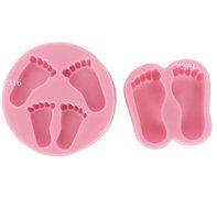 Assorted sizes BABY FEET 2 pcs Set Molds, non stick sugarcraft Sugar paste, Chocolate, Fondant, Butter, Resin,... N4