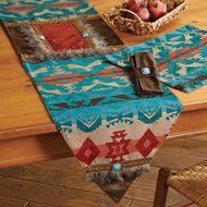 Cerrillos Hills Southwestern Table Runner - Rustic Kitchen Decor